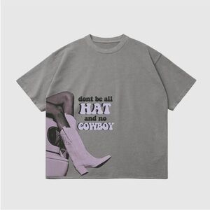 Oversized Faded raw hem tee